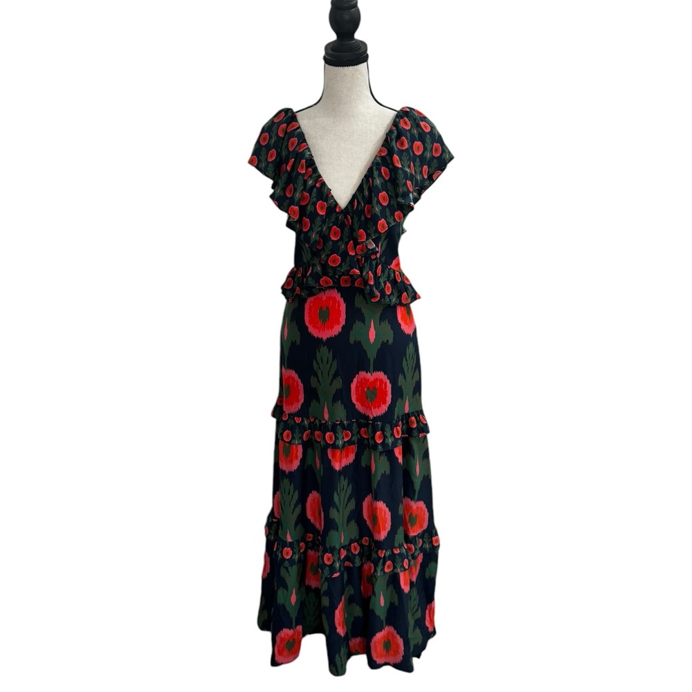 Figue Valerie Dress Sz. 0 in Hanging flower Midnight Navy